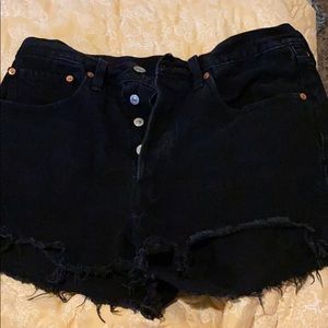 Levi 501 shorts. Black. Size 6.